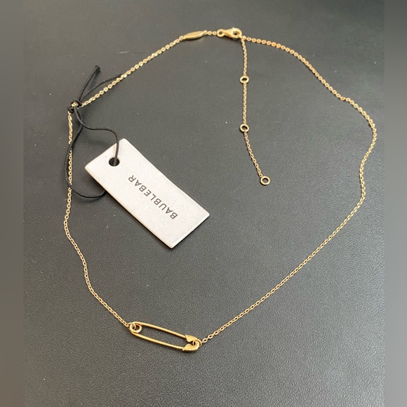 BaubleBar Jewelry - New Baublebar spillo safety pin necklace 18K gold plated sterling silver